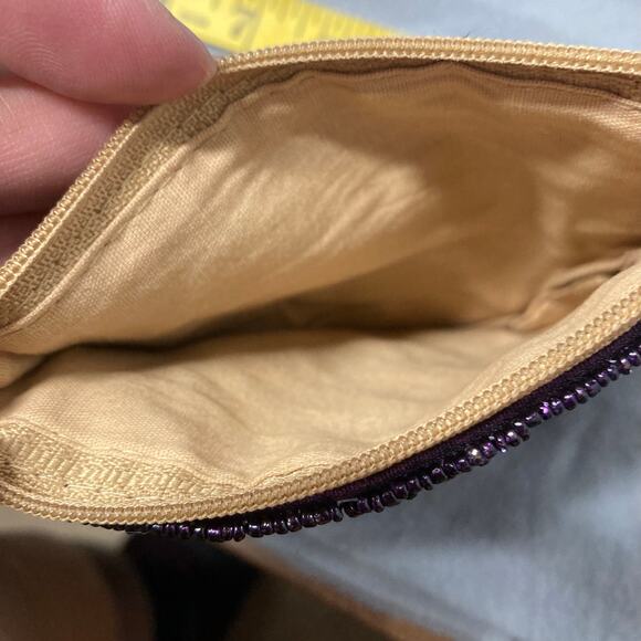 Pier 1 Imports Virgo Beaded Coin Purse with zipper.  Missing Tassel. Pre-Owned - Picture 3 of 5